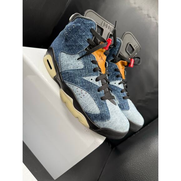 Jordan 6 Retro Denim Sneakers - Size 9.5M - Picture 4 of 10